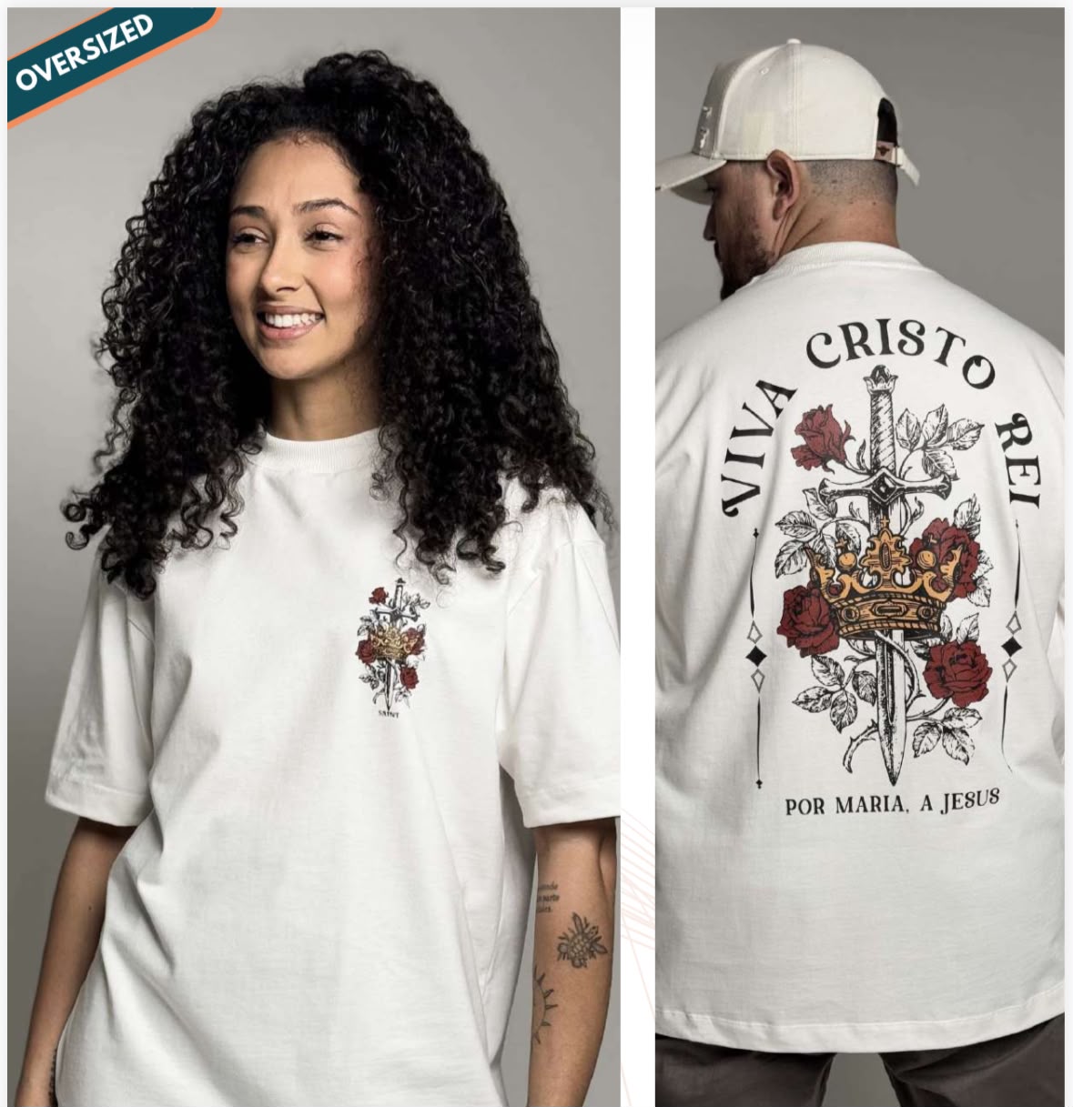 Oversized Cristo Rei - Cor: OffWhite