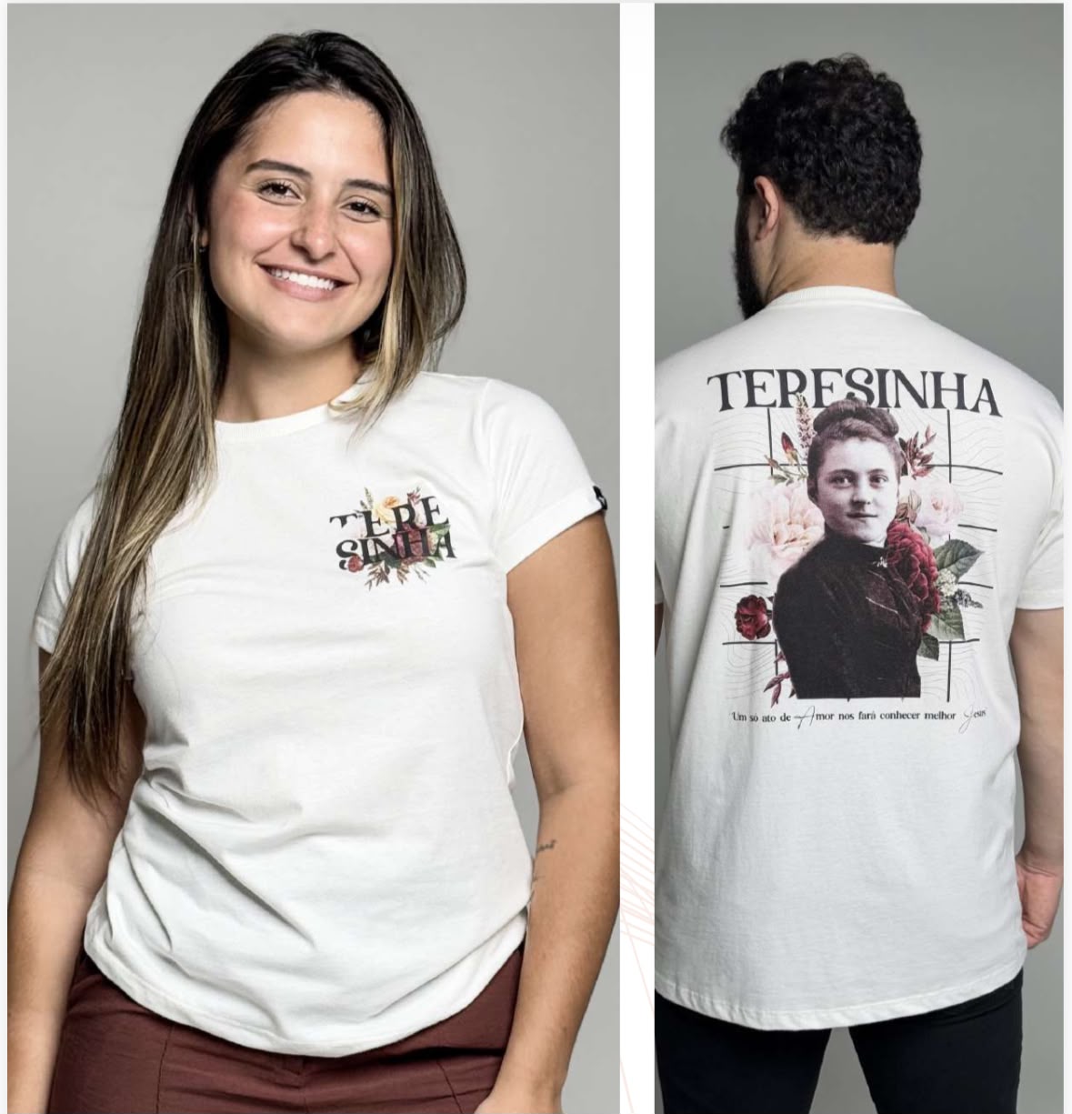 Babylook Santa Teresinha - Cor: Offwhite