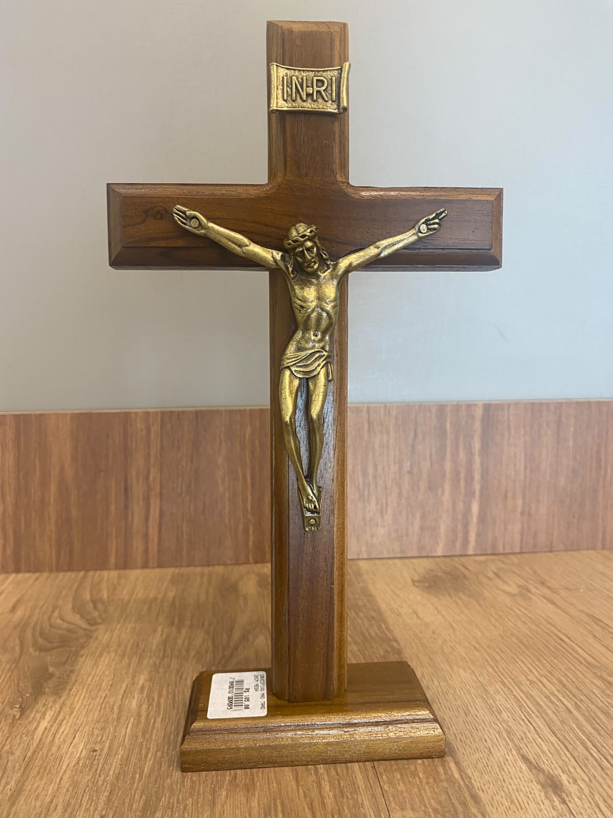 CRUCIFIXO MADEIRA 26CM TRADICIONAL